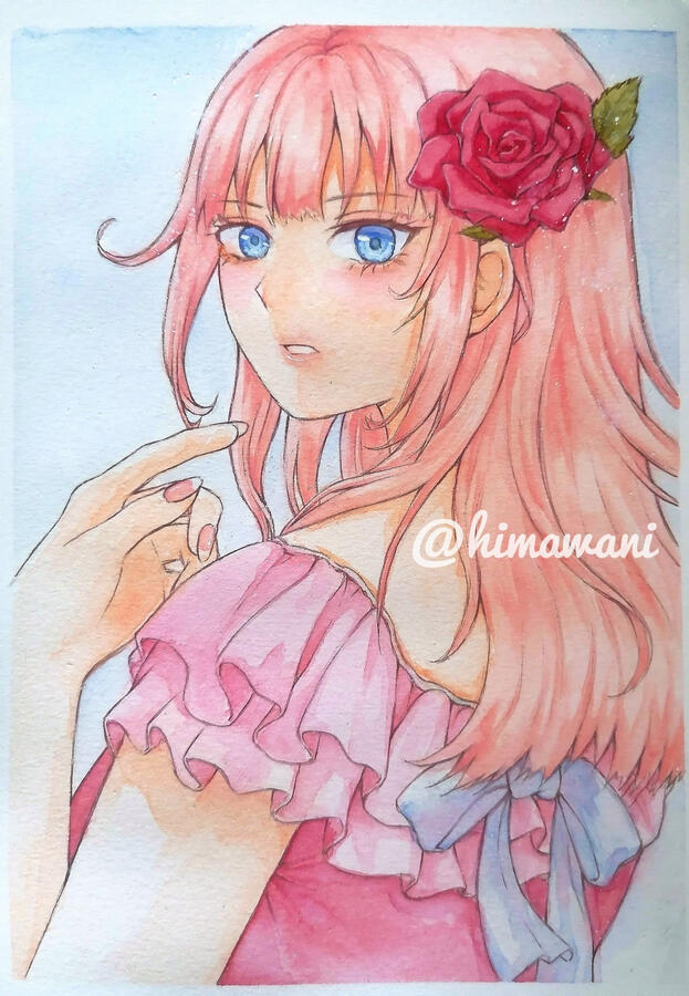 Rose Watercolor Portrait