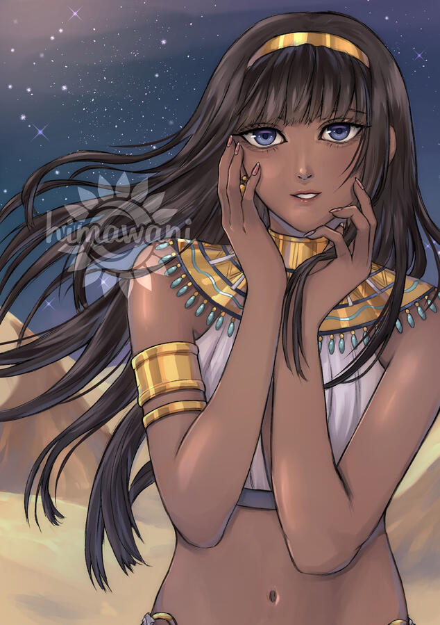 Amari in Desert at Night